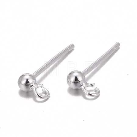 925 Sterling Silver Ear Stud Findings STER-K167-042A-S-1
