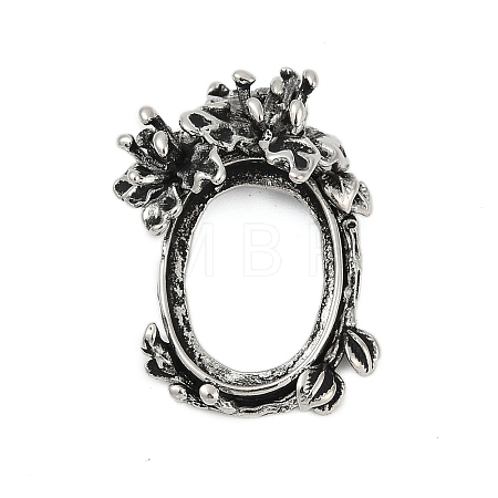 Brass Pendant Cabochon Settings KK-S521-03AS-1