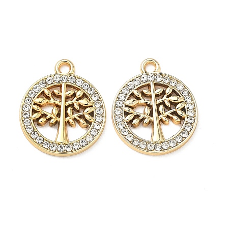 Alloy Rhinestone Pendants ALRI-D303-08G-1