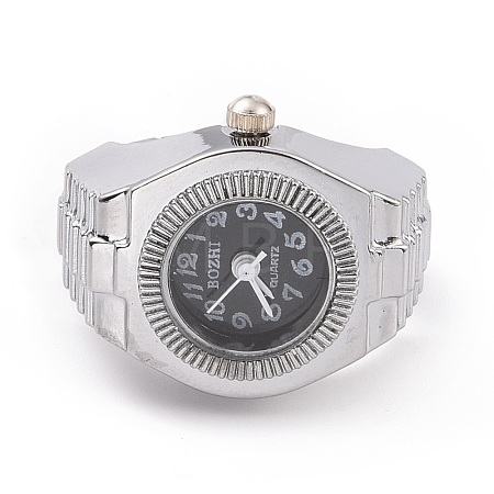 201 Stainless Steel Stretch Watchband Finger Ring Watches WACH-G018-03P-03-1