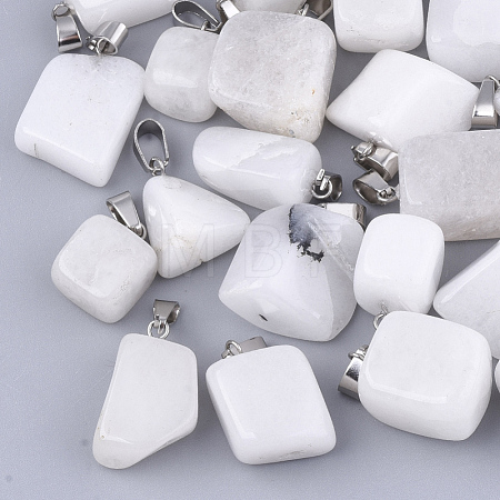 Natural White Jade Pendants G-Q996-32-1