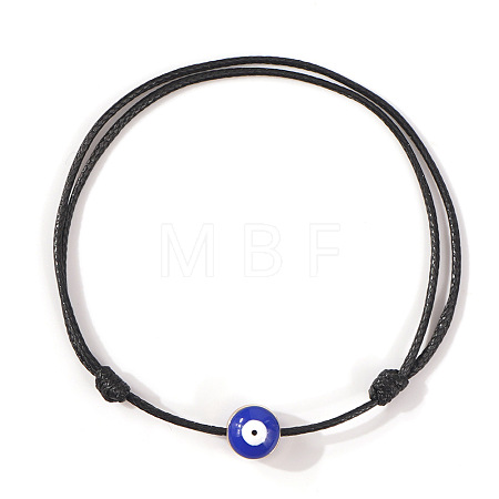 Resin Enamel Evil Eye Beaded Braided Bracelets VX2201-2-1