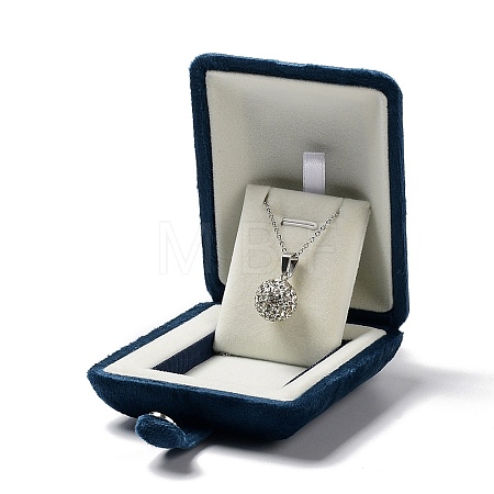 Rectangle Velvet Necklace Boxes VBOX-C001-03A-1