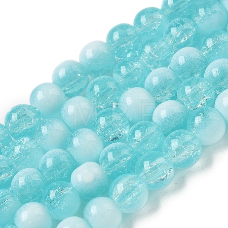 Crackle Glass Beads Strands GLAA-U001-8mm-08-1