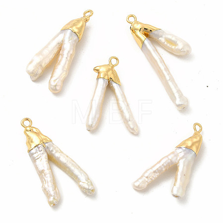 Baroque Natural Keshi Pearl Pendants PEAR-P004-30KCG-1