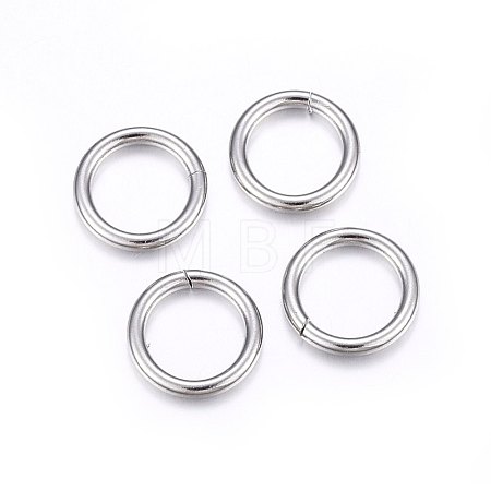 Tarnish Resistant 304 Stainless Steel Open Jump Rings X-STAS-F174-14P-1