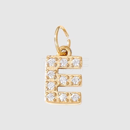 Stainless Steel Cubic Zirconia Pendants with Jump Rings FIND-PW0024-08E-1
