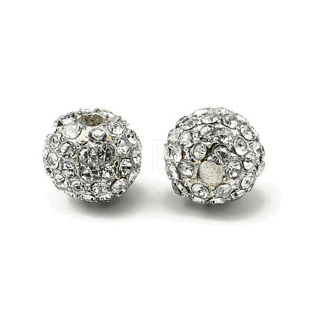 Alloy Rhinestone Beads X-RB-A034-10mm-A01S-1