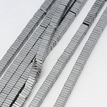 Electroplate Non-magnetic Synthetic Hematite Heishi Beads Strands G-J171B-3x3mm-02-1
