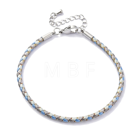 Polyester Cord Braided Bracelet Makings MAK-Z003-01P-17-1