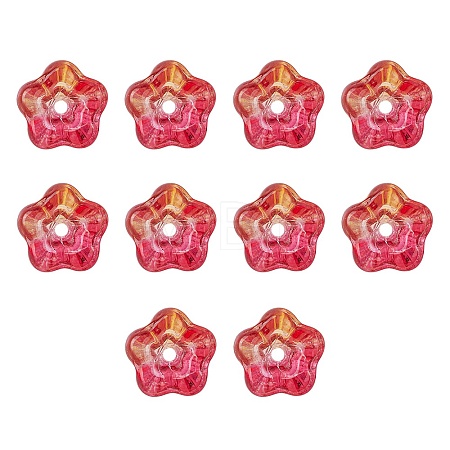 Transparent Electroplate Glass Beads EGLA-FS0001-38A-1