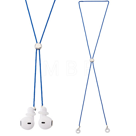 2Pcs Polyester Earphone Cord Straps HJEW-TAC0170-1