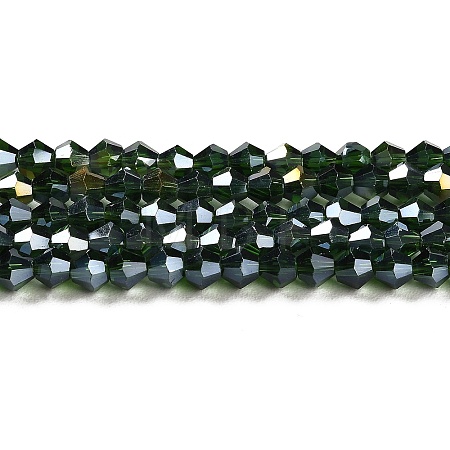 Transparent Electroplate Glass Beads Strands GLAA-F029-4mm-A25-1