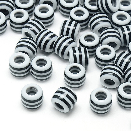 Opaque Stripe Resin Beads X1-RESI-S344-12-1
