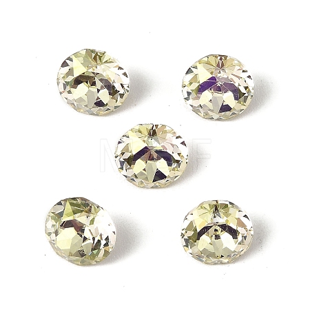 Glass Rhinestone Cabochons GLAA-A018-8mm-001GY-1