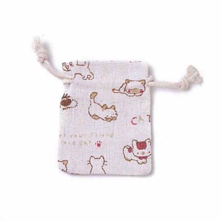 Burlap Kitten Packing Pouches ABAG-I001-7x9-03-1