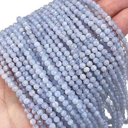Natural Blue Lace Agate Beads Strands G-E411-12-3mm-01-1