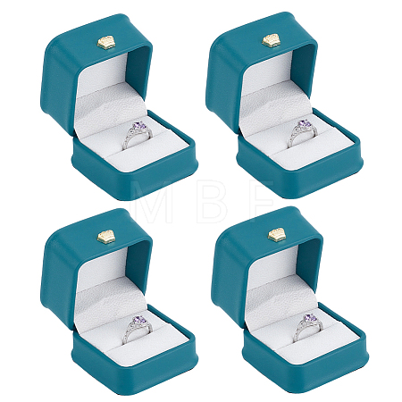 Imitation Leather Covered Plastic Jewelry Ring Boxes OBOX-WH0085-173A-1