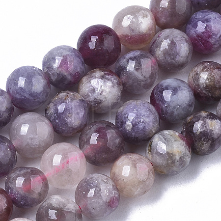 Natural Purple Red Tourmaline  Beads Strands G-N327-02A-01-1