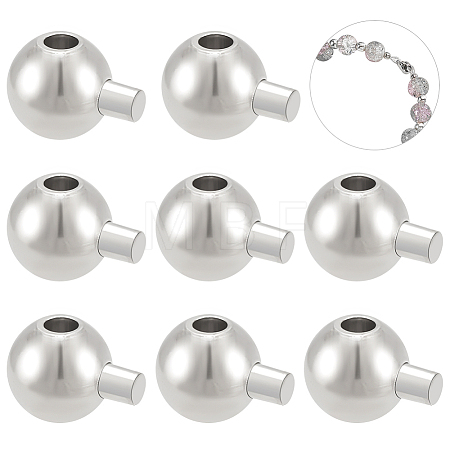 8Pcs Sterling Silver Crimp Beads STER-BC0002-67P-1