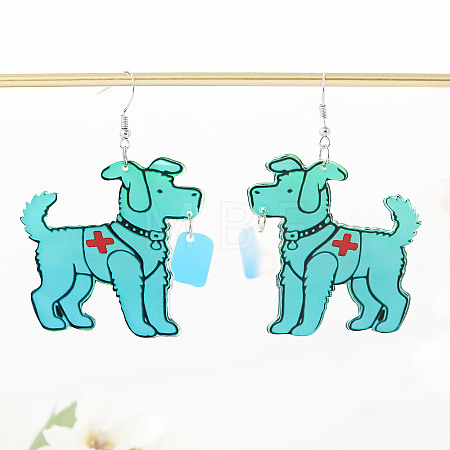Alloy Acrylic Dangle Earrings FS-WG82E0C-02-1