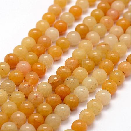 Natural Old Topaz Jade Beads Strands G-F364-06-8mm-1