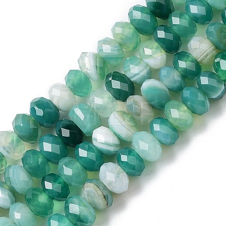 Natural Banded Agate/Striped Agate Beads Strands G-E605-A02-01C-1