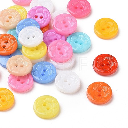 Acrylic Sewing Buttons for Clothes Design X-BUTT-E083-F-M-1