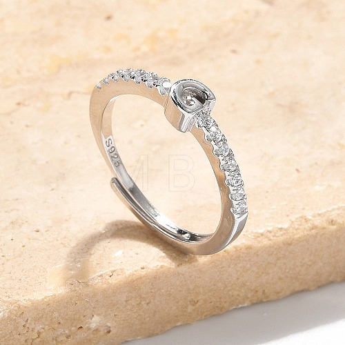 S925 Sterling Silver Adjustable Letter Rings for Women RJEW-M068-01P-G-1