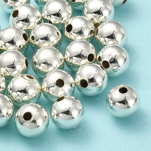 Eco-Friendly Brass Smooth Round Beads KK-D322-G-6mm-S-RS-1