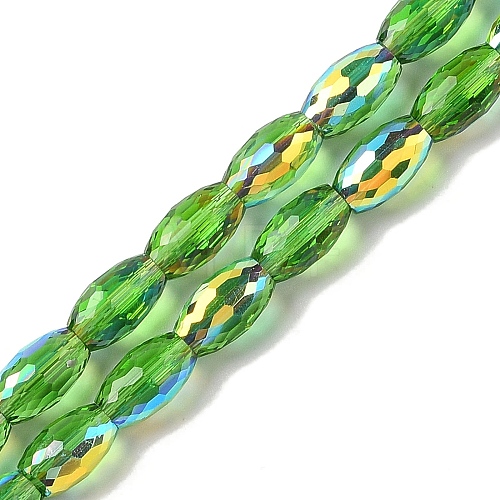 AB Color Plated Transparent Electroplate Beads Strands EGLA-H104-05E-1