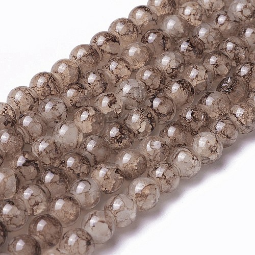 Spray Painted Glass Beads Strands GLAA-A038-C-56-1