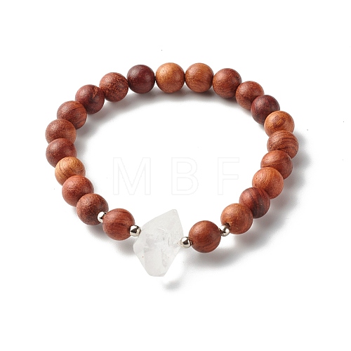 Natural Quartz Bracelet for Girl Women Gift BJEW-JB06775-1