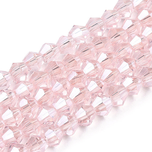 Transparent Electroplate Glass Beads Strands EGLA-A039-T2mm-A26-1