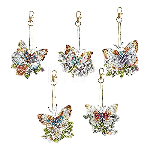 DIY Diamond Painting Butterfly Pendant Decoration Kits PW-WG36422-02-1