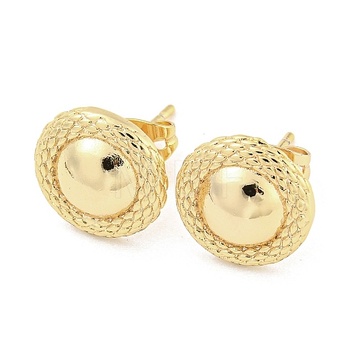 Brass Ear Studs EJEW-P261-08G-1