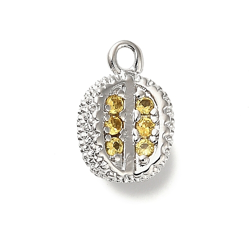 Brass Micro Pave Cubic Zirconia Pendants KK-L229-001P-01-1