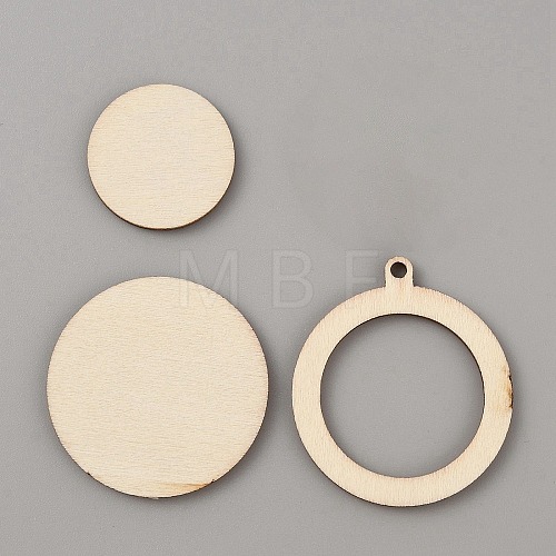 Wood Pendant Cabochon Settings DIY-WH0453-05F-1