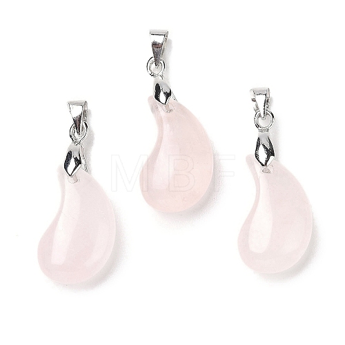 Natural Rose Quartz Pendants G-NH0025-14P-07-1