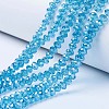 Electroplate Glass Beads Strands X-EGLA-A034-T6mm-A13-1