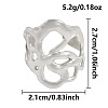 Irregular 304 Stainless Steel Open Cuff Rings AE2561-1-1