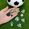 9Pcs 9 Styles Football Theme Alloy Enamel Lapel Pin Backs for Backpack Clothes JEWB-PH0001-92-3
