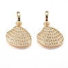 Brass Micro Pave Cubic Zirconia Pendants ZIRC-G168-07G-1