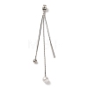 Brass with ABS Plastic Imitation Pearl Charm Ear Nuts LS-KK-G510-11P-1