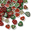 Christmas Printed Opaque Acrylic Beads OACR-D316-02A-1