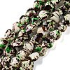 Spray Printed Synthetic Turquoise Beads Strands TURQ-P002-01A-02-2