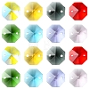 48Pcs 8 Colors Electroplate Glass Links Connectors EGLA-FS0001-48-1