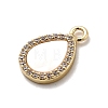 Brass Micro Pave Cubic Zirconia Charms X-KK-H089-07A-G-2