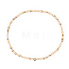 Minimalist Glass Seed Beads & Brass Beads Stretch Bracelets for Women BC0195-16-1