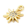 Brass Micro Pave Cubic Zirconia Charms KK-A240-23G-2